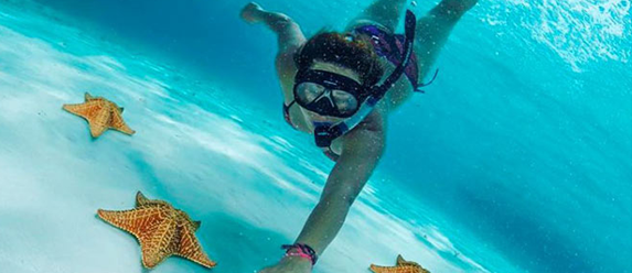 Catamaran snorkel an beach club